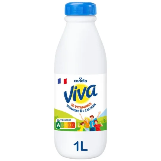 Lait demi-écrémé Viva Vitaminé UHT bouteille