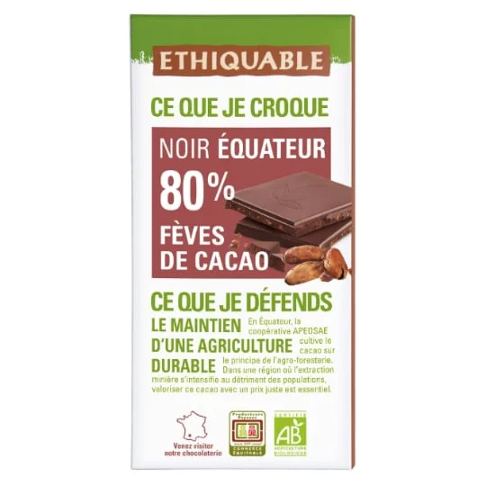 Chocolat noir Bio Eclats de cacao
