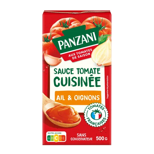 Sauce tomate cuisinée Ail et oignon