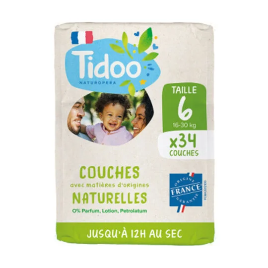 Tidoo Couches avec Matières Naturelles T6 (16-30kg)
