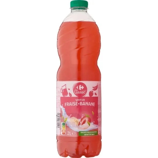 Boisson saveur fraise banane