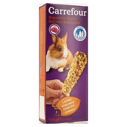 Baguettes aux fruits pour lapin