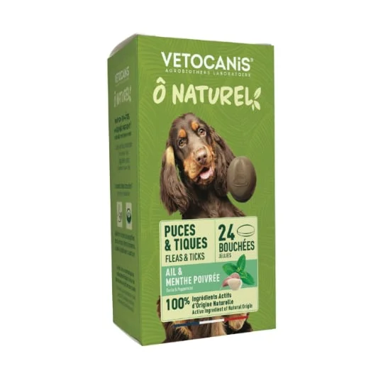 Antiparasitaire pour chien bouchée tiques et puces