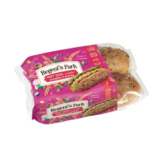 Pain hot dog complet graines