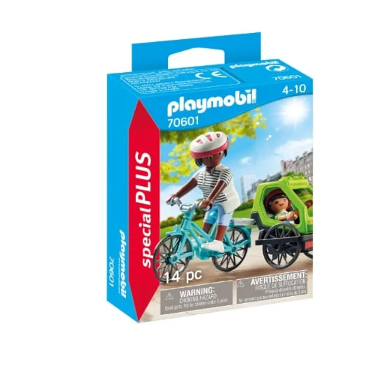 Figurine cyclistes maman et enfant