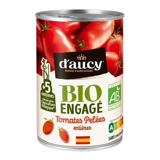 Tomates pelées entières bio