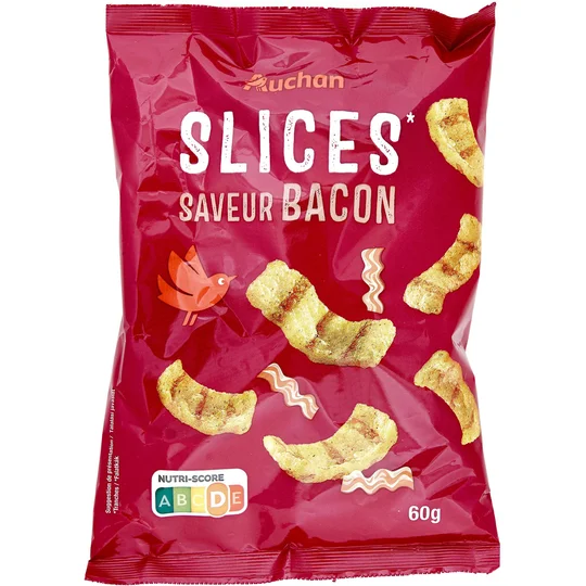 Biscuits soufflés snacks saveur bacon