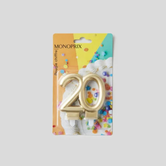 Monoprix Maison Bougie Chiffre N°20
