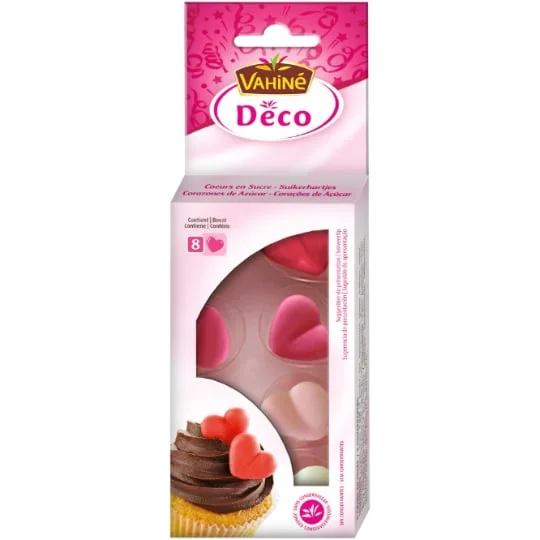 Décors coeurs en sucre