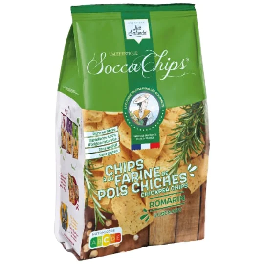 Chips romarin à la farine de pois chiche sans gluten