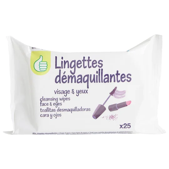 Lingettes démaquillantes visage et yeux