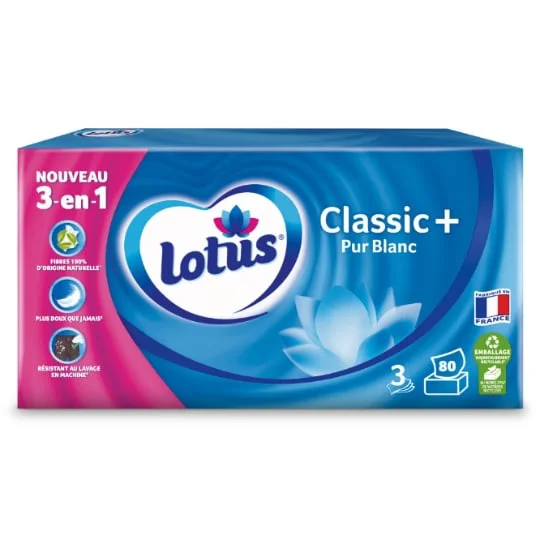 Mouchoirs Classic + pur blanc