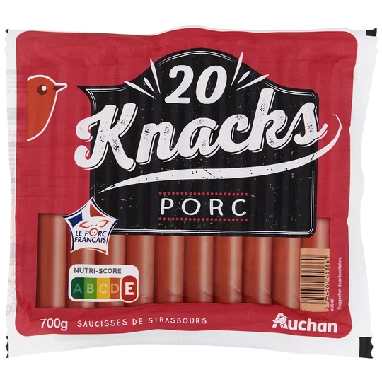 Knacks Saucisses de Strasbourg pur porc