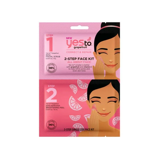 Kit 2 Étapes À Usage Unique Éclat Pour Le Visage À La Vitamine C Et Au Pamplemousse