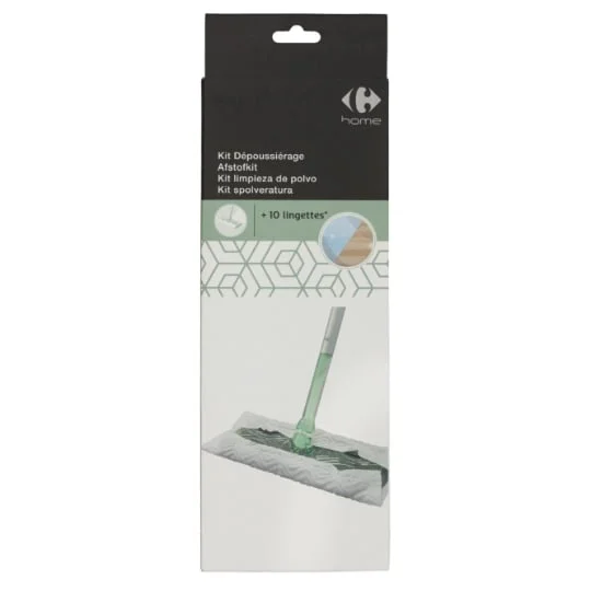 Balai et lingettes dépoussiérantes