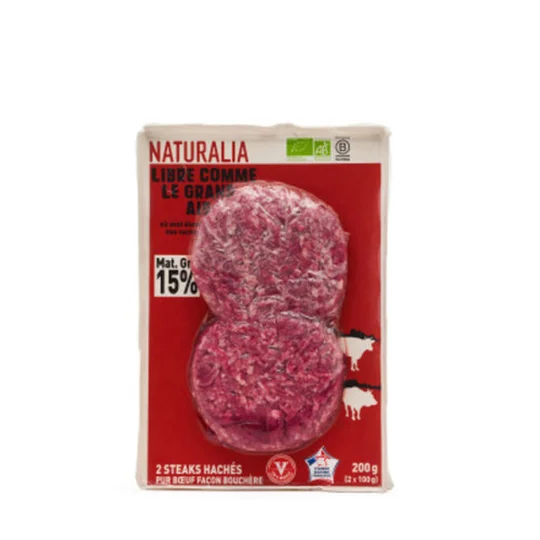 Steaks Hachés Pur Bœuf Façon Bouchère Mat. Grasses 15%