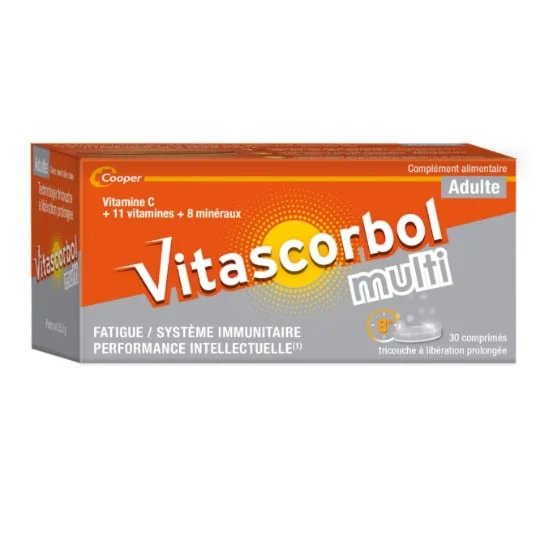 Complément Alimentaire Fatigue Vitamine C + 11 Vitamines + 8 Minéraux