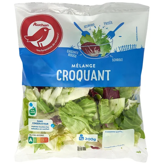 Mélange croquant de frisée chicorée rouge scarole et iceberg