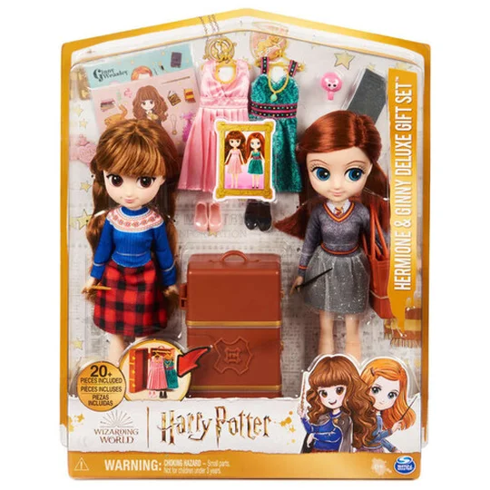 Coffret Deluxe Poupées Hermione & Ginny Wizarding World 20cm