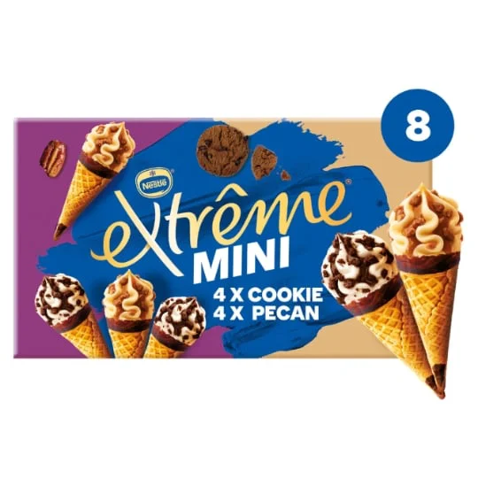 Glaces Cône Mini Cookies/vanille