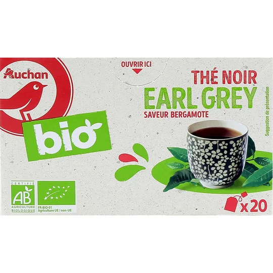 Thé noir Earl Grey saveur bergamote