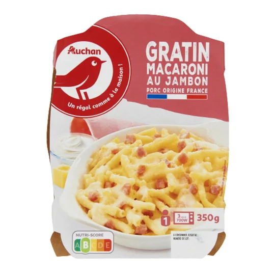 Gratin de macaroni au jambon