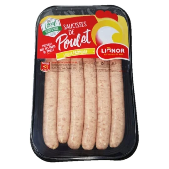 Saucisses de filet de poulet au fromage