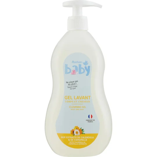 Gel lavant corps et cheveux à l'extrait de camomille
