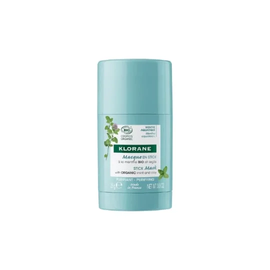 Masque visage en stick Bio menthe aquatique et argile