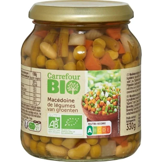 Macédoines bio de légumes