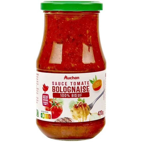 Sauce tomate bolognaise origine France en bocal