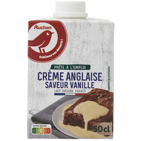 Crème anglaise saveur vanille UHT