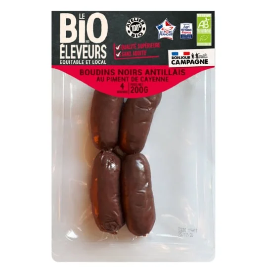 Boudins noirs antillais Bio