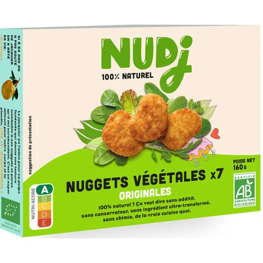Specialite vegetale panee a base de fruit du jacquier, issue de l agriculture biologique.