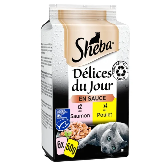Délices du Jour en sauce terre & mer pour chats