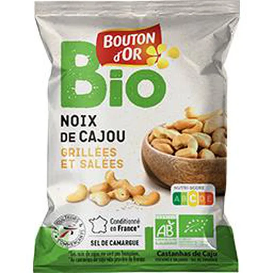 Noix de cajou grillées et salées BIO