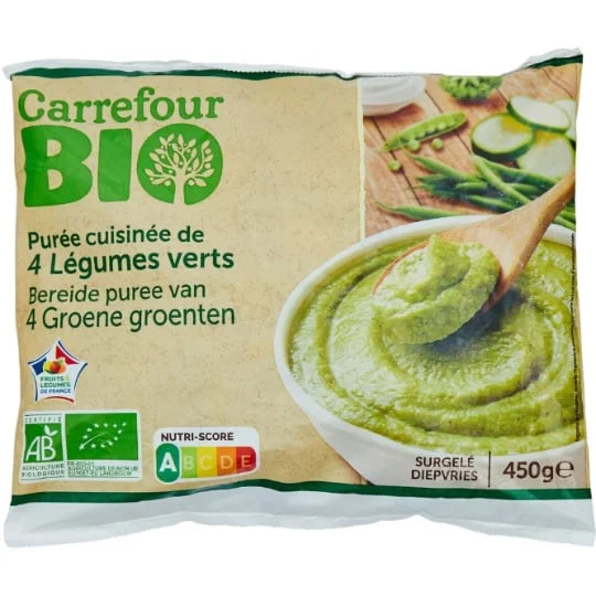 Plat cuisiné purée de légumes verts