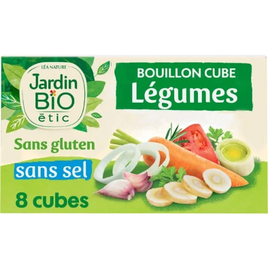 Bouillons de cubes légumes sans sel sans gluten Bio