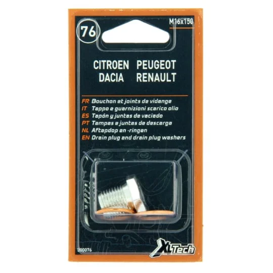 Bouchon de vidange + 2 joints PSA-Renault M16 MARQUE GENERIQUE