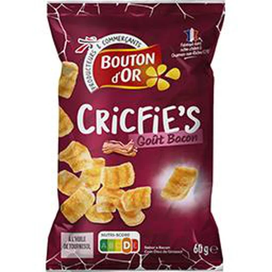 Biscuits apéritif Cricfie's goût bacon