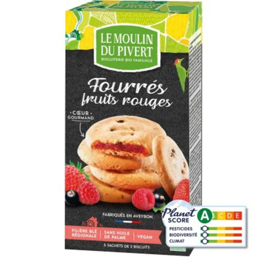 Biscuits Fourrés Fruits Rouges Bio