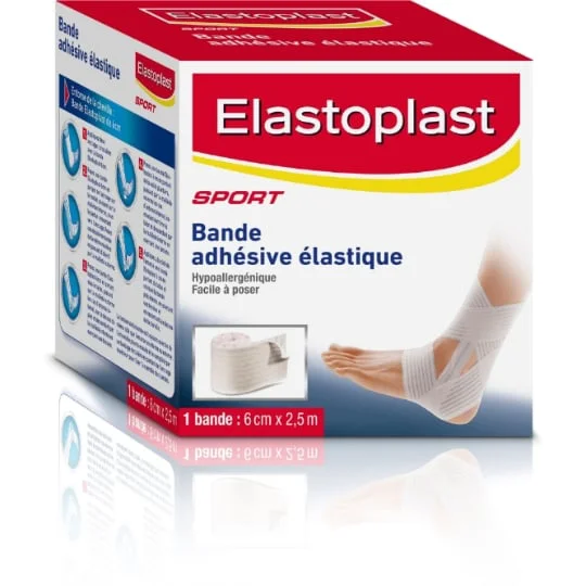 Bande adhésive élastique 6 cm x 2,5 m