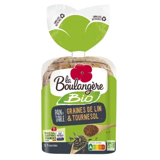 Pain de table aux graines de lin et tournesol Bio