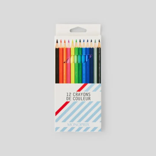 12 crayons de couleurs