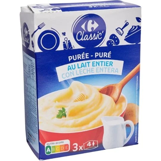 Purée au lait entier