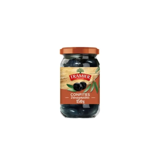 Olives noires confites dénoyautées
