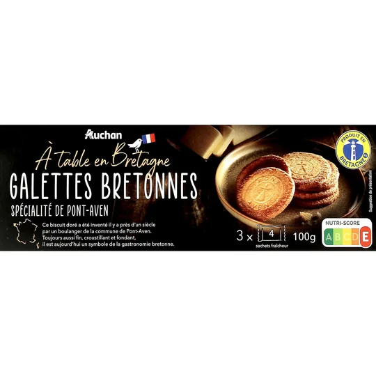 Galettes bretonnes recette de Pont-Aven, sachets fraîcheur