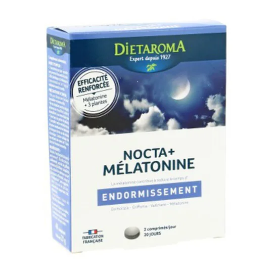 Nocta+ Avec Mélatonine - 40 Comprimés