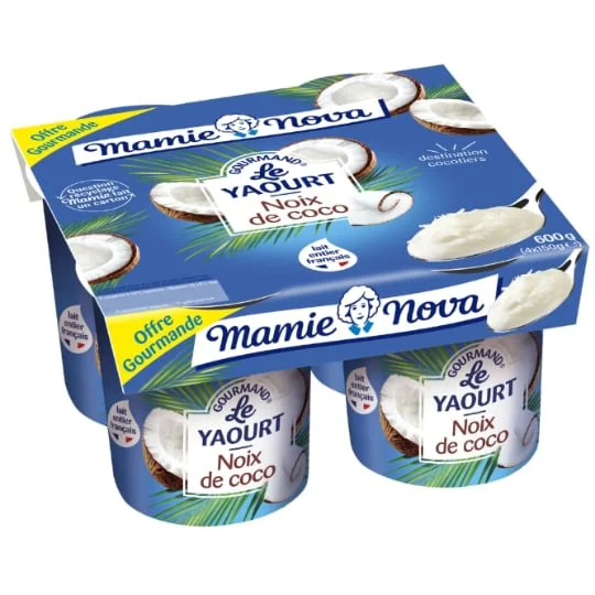 Yaourt gourmand à la noix de coco 4x150g