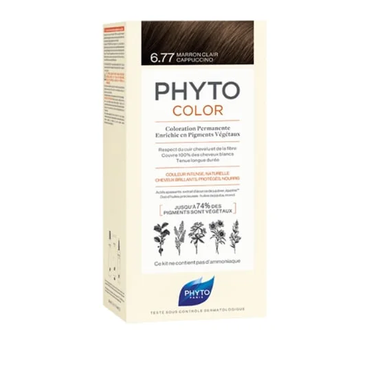 Coloration cheveux marron clair cappucino 6.77